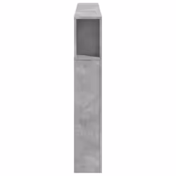vidaXL LED Headboard Bed Header Bedroom Storage Bed Headboard Engineered Wood - concrete grey, 160 x 18.5 x 103.5 cm - Additional view 6