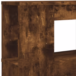 vidaXL LED Headboard Bed Header Bedroom Storage Bed Headboard Engineered Wood - smoked oak, 160 x 18.5 x 103.5 cm - Additional view 8