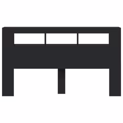 vidaXL LED Headboard Bed Header Bedroom Storage Bed Headboard Engineered Wood - black, 180 x 103.5 cm - Additional view 5