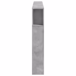 vidaXL LED Headboard Bed Header Bedroom Storage Bed Headboard Engineered Wood - concrete grey, 180 x 103.5 cm - Additional view 6