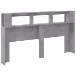 vidaXL LED Headboard Bed Header Bedroom Storage Bed Headboard Engineered Wood - concrete grey, 180 x 103.5 cm - Additional view 7