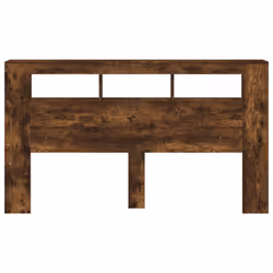 vidaXL LED Headboard Bed Header Bedroom Storage Bed Headboard Engineered Wood - smoked oak, 180 x 103.5 cm - Additional view 5