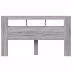 vidaXL LED Headboard Bed Header Bedroom Storage Bed Headboard Engineered Wood - grey sonoma, 180 x 103.5 cm - Additional view 5