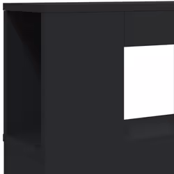 vidaXL LED Headboard Bed Header Bedroom Storage Bed Headboard Engineered Wood - black - Additional view 6