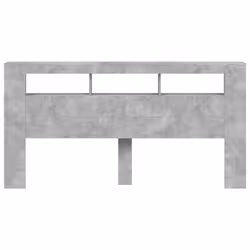 vidaXL LED Headboard Bed Header Bedroom Storage Bed Headboard Engineered Wood - concrete grey - Additional view 4