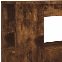 vidaXL LED Headboard Bed Header Bedroom Storage Bed Headboard Engineered Wood - smoked oak - Additional view 6