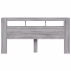 vidaXL LED Headboard Bed Header Bedroom Storage Bed Headboard Engineered Wood - grey sonoma - Additional view 4