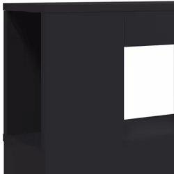 vidaXL LED Headboard Bed Header Bedroom Storage Bed Headboard Engineered Wood - black, 220 x 18.5 x 103.5 cm - Additional view 8