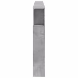 vidaXL LED Headboard Bed Header Bedroom Storage Bed Headboard Engineered Wood - concrete grey, 220 x 18.5 x 103.5 cm - Additional view 6