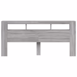 vidaXL LED Headboard Bed Header Bedroom Storage Bed Headboard Engineered Wood - grey sonoma, 220 x 103.5 cm - Additional view 5