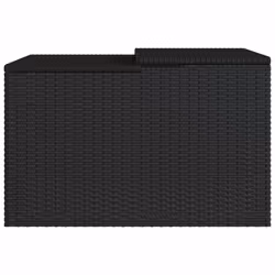 vidaXL Robot Mower Garage Lawnmower Garage Mower Carport Black Poly Rattan - Additional view 5
