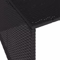 vidaXL Robot Mower Garage Lawnmower Garage Mower Carport Black Poly Rattan - Additional view 7