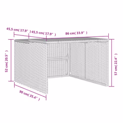 vidaXL Robot Mower Garage Lawnmower Garage Mower Carport Black Poly Rattan - Additional view 9