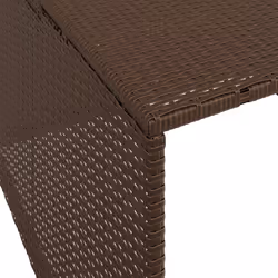 vidaXL Robot Mower Garage Lawnmower Garage Mower Carport Brown Poly Rattan - Additional view 7