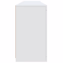 vidaXL Sideboard with LED Lights Cupboard Highboard Storage Cabinet Black - white - Additional view 6