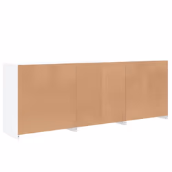 vidaXL Sideboard with LED Lights Cupboard Highboard Storage Cabinet Black - white - Additional view 7