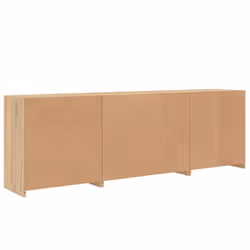 vidaXL Sideboard with LED Lights Cupboard Highboard Storage Cabinet Brown Oak - sonoma oak - Additional view 7
