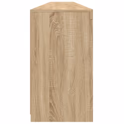 vidaXL Sideboard with LED Lights Cupboard Highboard Storage Cabinet Black - sonoma oak - Additional view 6