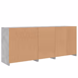 vidaXL Sideboard with LED Lights Cupboard Highboard Storage Buffet Cabinet - concrete grey - Additional view 7