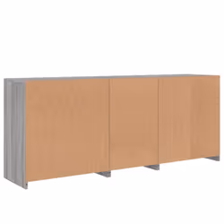 vidaXL Sideboard with LED Lights Cupboard Highboard Storage Buffet Cabinet - grey sonoma - Additional view 7