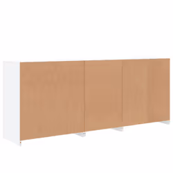 vidaXL Sideboard with LED Lights Cupboard Highboard Storage Cabinet Smoked Oak - white - Additional view 7