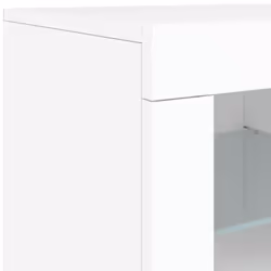 vidaXL Sideboard with LED Lights Cupboard Highboard Storage Cabinet Smoked Oak - white - Additional view 9
