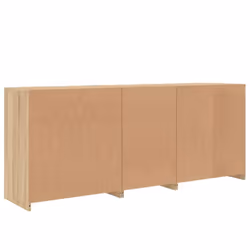 vidaXL Sideboard with LED Lights Cupboard Highboard Storage Cabinet Smoked Oak - sonoma oak - Additional view 7