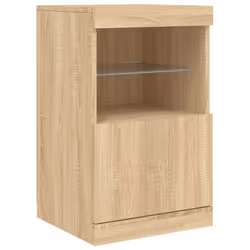 vidaXL Sideboard with LED Lights Home Cupboard Side Cabinet Storage Highboard - sonoma oak - Additional view 10