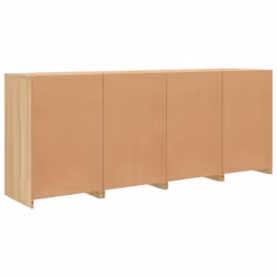 vidaXL Sideboard with LED Lights Home Cupboard Side Cabinet Storage Highboard - sonoma oak - Additional view 8