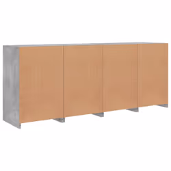 vidaXL Sideboard with LED Lights Home Cupboard Side Cabinet Storage Highboard - concrete grey - Additional view 8