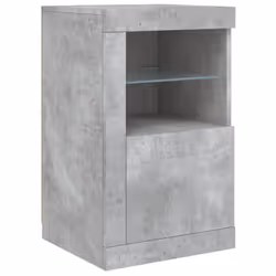 vidaXL Sideboard with LED Lights Home Cupboard Side Cabinet Storage Highboard - concrete grey - Additional view 9
