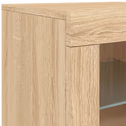 vidaXL Sideboard with LED Lights Home Cupboard Side Cabinet Storage Highboard - sonoma oak - Additional view 10