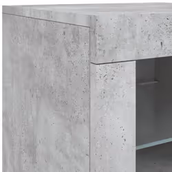 vidaXL Sideboard with LED Lights Home Cupboard Side Cabinet Storage Highboard - concrete grey - Additional view 10