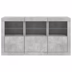 vidaXL Sideboard with LED Lights Home Cupboard Side Cabinet Storage Highboard - concrete grey - Additional view 5