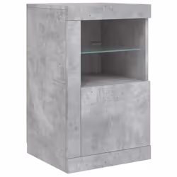vidaXL Sideboard with LED Lights Home Cupboard Side Cabinet Storage Highboard - concrete grey - Additional view 8
