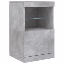 vidaXL Sideboard with LED Lights Home Cupboard Side Cabinet Storage Highboard - concrete grey - Additional view 9