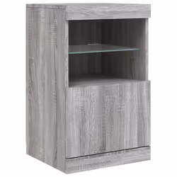 vidaXL Sideboard with LED Lights Home Cupboard Side Cabinet Storage Highboard - grey sonoma - Additional view 9