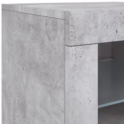 vidaXL Sideboard with LED Lights Home Cupboard Storage Side Cabinet Highboard - concrete grey - Additional view 10