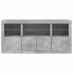 vidaXL Sideboard with LED Lights Home Cupboard Storage Side Cabinet Highboard - concrete grey - Additional view 5