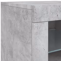 vidaXL Sideboard with LED Lights Home Cupboard Side Cabinet Storage Highboard - concrete grey - Additional view 10