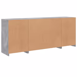 vidaXL Sideboard with LED Lights Home Cupboard Side Cabinet Storage Highboard - concrete grey - Additional view 7
