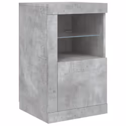 vidaXL Sideboard with LED Lights Home Cupboard Side Cabinet Storage Highboard - concrete grey - Additional view 8