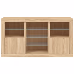 vidaXL Sideboard with LED Lights Cupboard Highboard Storage Cabinet Sonoma Oak - sonoma oak - Additional view 5