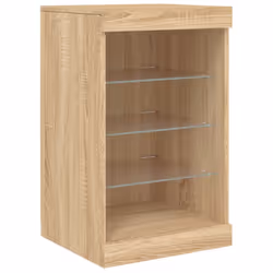 vidaXL Sideboard with LED Lights Cupboard Highboard Storage Cabinet Sonoma Oak - sonoma oak - Additional view 9