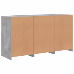 vidaXL Sideboard with LED Lights Cupboard Highboard Storage Cabinet Sonoma Oak - concrete grey - Additional view 7