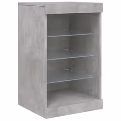 vidaXL Sideboard with LED Lights Cupboard Highboard Storage Cabinet Sonoma Oak - concrete grey - Additional view 9