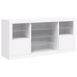 vidaXL Sideboard with LED Lights Cupboard Highboard Storage Cabinet Sonoma Oak - white - Additional view 4