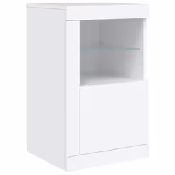 vidaXL Sideboard with LED Lights Cupboard Highboard Storage Cabinet Sonoma Oak - white - Additional view 8