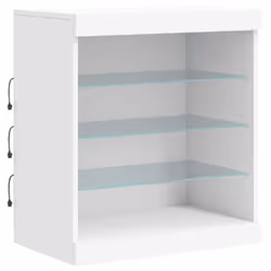 vidaXL Sideboard with LED Lights Cupboard Highboard Storage Cabinet Sonoma Oak - white - Additional view 9