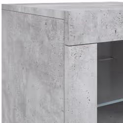 vidaXL Sideboard with LED Lights Cupboard Highboard Side Cabinet Concrete Grey - Additional view 10